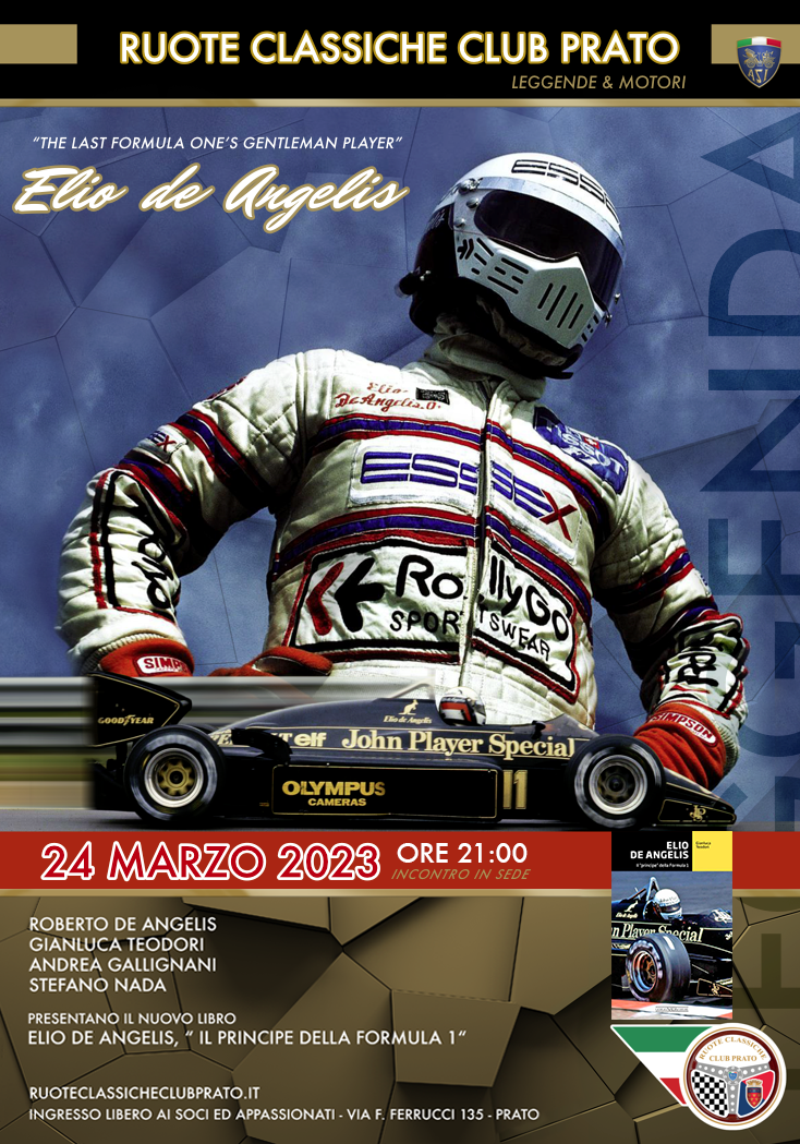 presentazione elio de angelis ruote classiche club prato